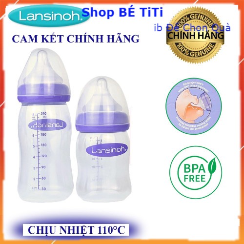 Bình sữa Lansinoh 160ml và 240ml [ Cam kết chính hãng]