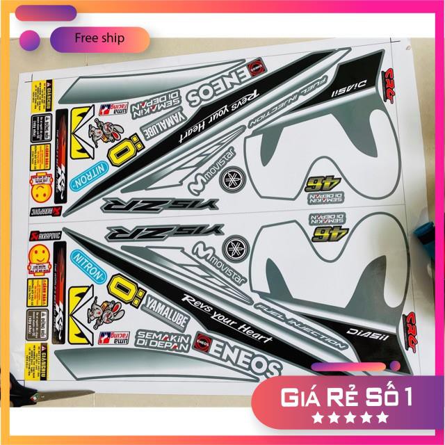 ( Quí khách vui lòng mang ra tiệm cho thợ dán ) xe Exciter 150 dán xe xám xi măng