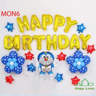 Sét Hình Doremon - Sinh Nhật Bé Trai Bé Gái - Bóng Doremon - Bóng Bay Sinh Nhật