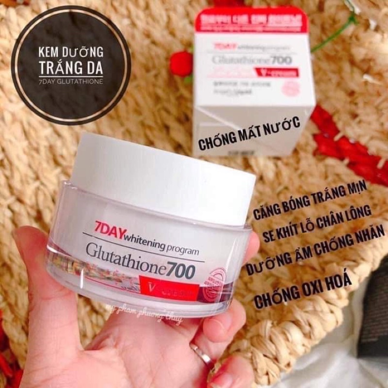 Kem dưỡng 7 Day Whitening Program Glutathione 700