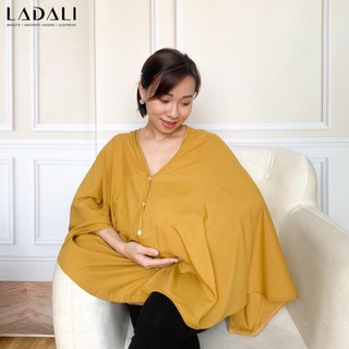 Khăn Choàng Che Con Bú Tiện Lợi LADALI Có Cúc Bấm Hàng Cao Cấp Thiết Kế 3 Màu