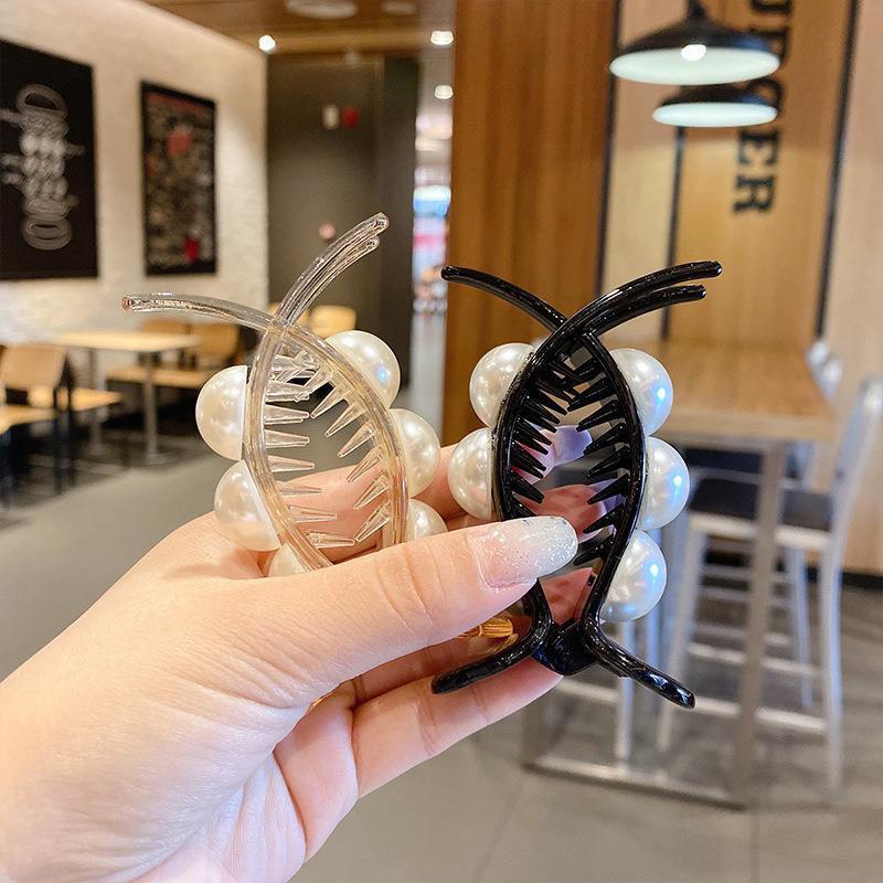 Kẹp Tóc Càng Cua Đính Hạt Ngọc Trai Nhân Tạo 380 Kẹp Tóc Hàn Quốc Hot Trend Nhiều Màu Cực Xinh - Hazo