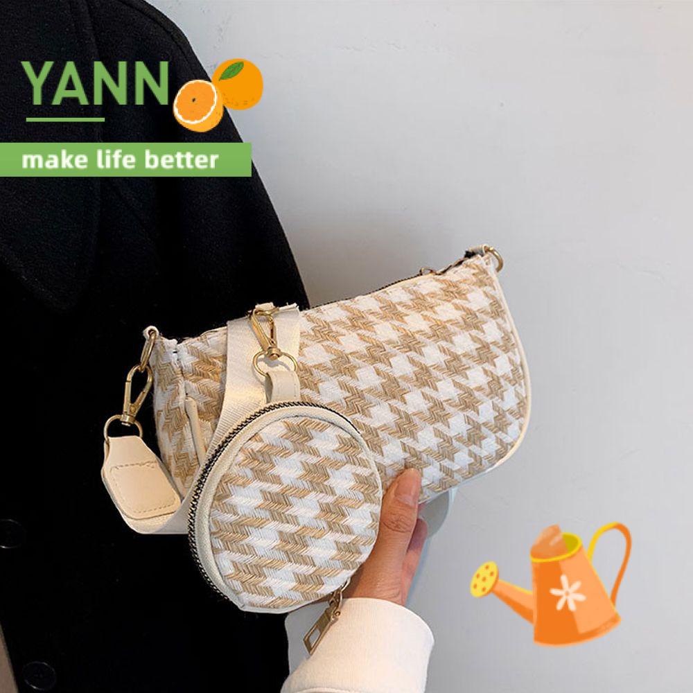 Túi đeo chéo vai hình tròn mini họa tiết kẻ sọc nhiều màu phong cách vintage hàng mới dành cho bạn nữ