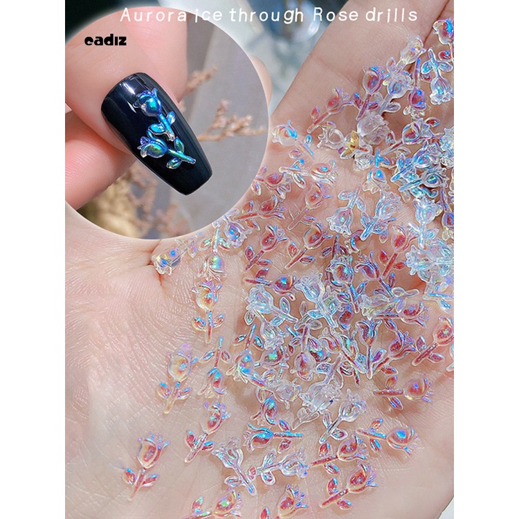 [Hàng mới về] Hoa hồng bằng nhựa resin cực quang 3D trang trí móng tay nghệ thuật