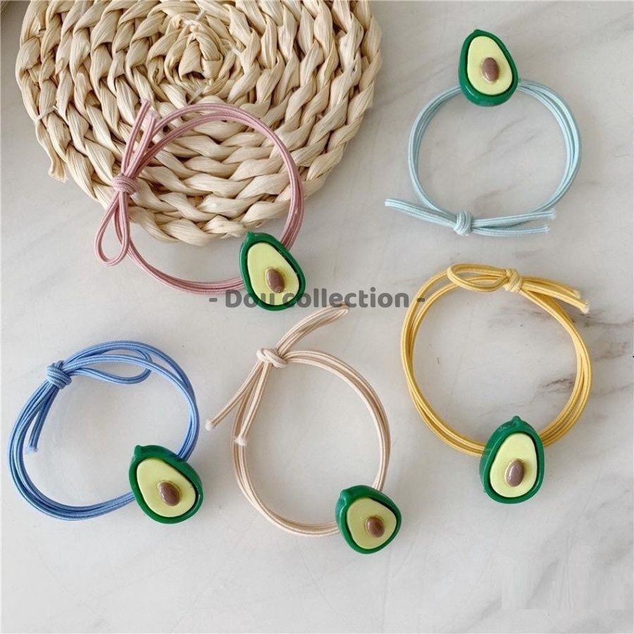 [Nowship2h] Dây Cột Tóc, Thun Cột Tóc Trái Bơ Phong Cách Hàn Quốc - Mã DT008