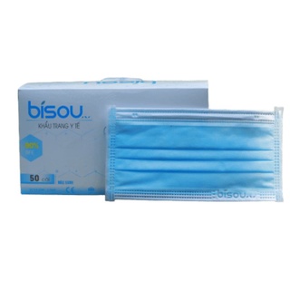 Khẩu trang y tế 4 lớp Bisou hộp 50 cái