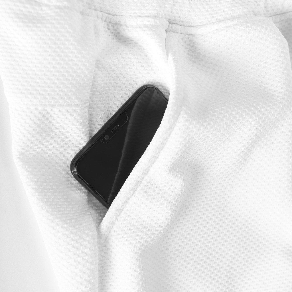 Quần short nam thể thao LADOS - 14030 với thiết kế năng động - Quần thể thao nam trắng/đen co giãn tốt
