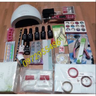 Combo đồ làm móng (sét đồ nails) gồm máy hơ sunone và máy mài mini