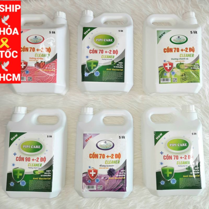 [ HCM ] 5 LÍT CỒN Y TẾ  ( 70° &amp; 90° ) ĐỘ CÓ HƯƠNG cồn thơm CAO CẤP ,dung dich sát khuẩn 70 độ,BÁN LẺ GIÁ SỈ. PIPI CARE