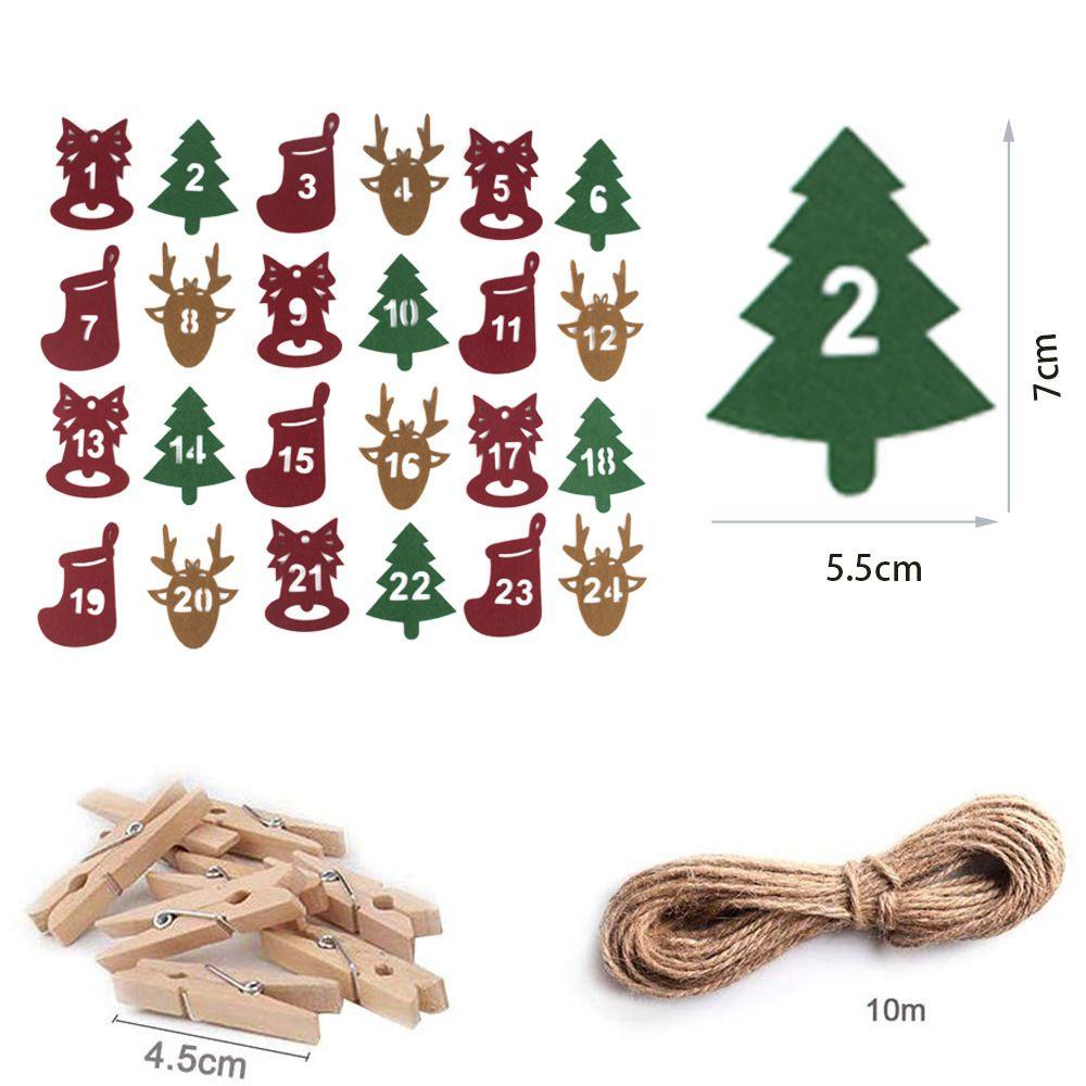 PINEVN Bộ 24 Lịch Đếm Ngược Bỏ Túi Hình Kẹo Dễ Thương