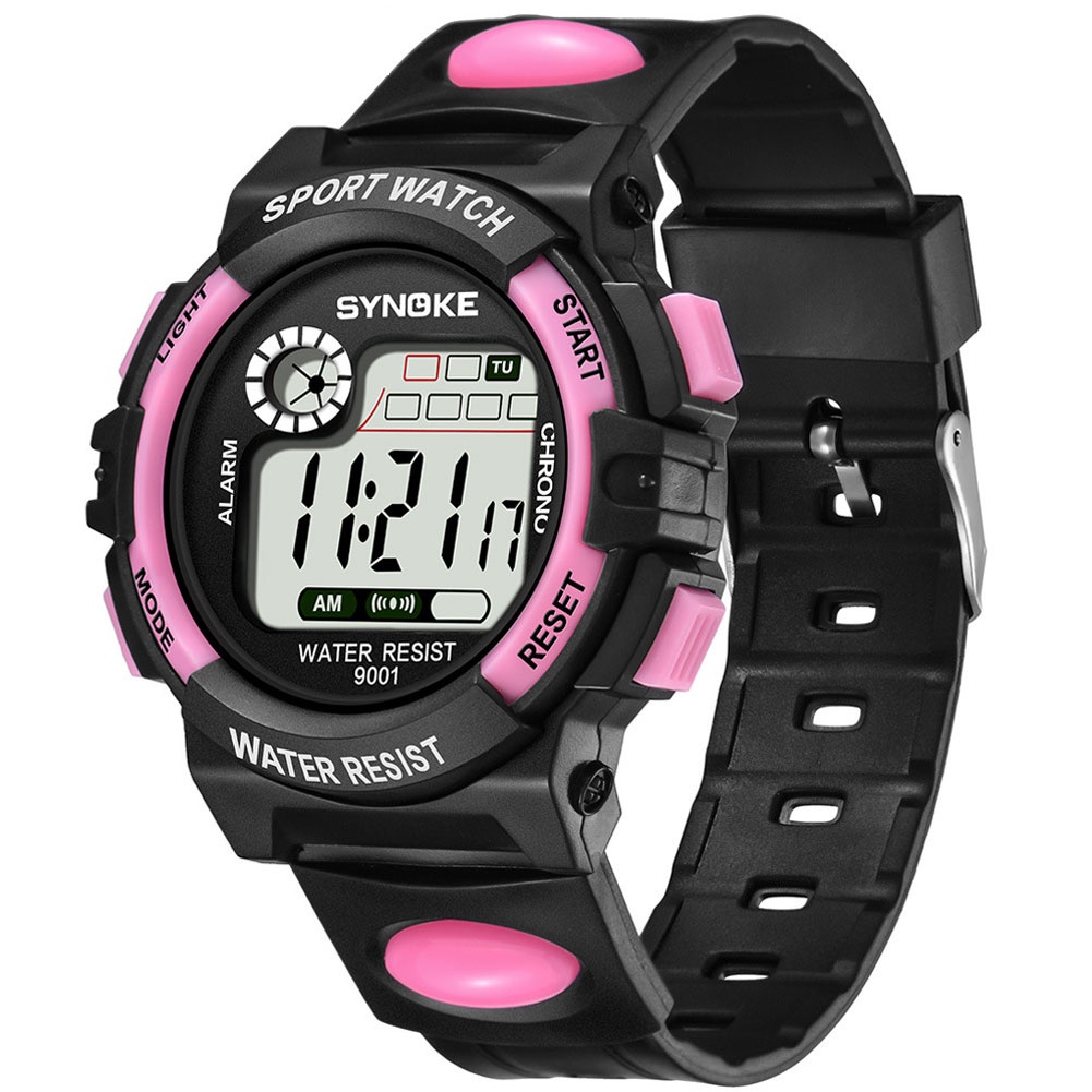 MACmk Outdoor Multifunctional Luminous Alarm Digital Students Quartz Wrist Watch Gift