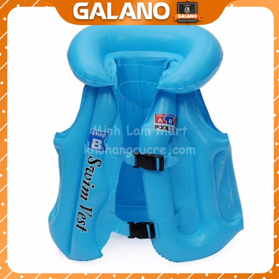 Phao Cho Bé Gái Bé Trai Tập Bơi GALANO Có Khóa Cài An Toàn Size S 1 - 6 Tuổi SS-001097