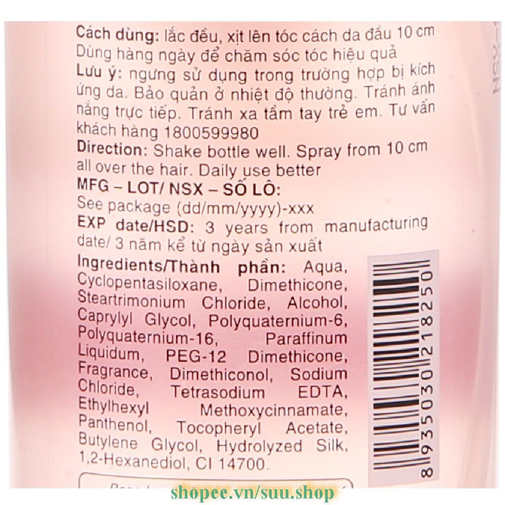 Xịt Dưỡng Tóc 120ml Double Rich Chăm Sóc Tóc Hư Tổn Mẫu Mới, suu.shop cam kết 100% chính hãng