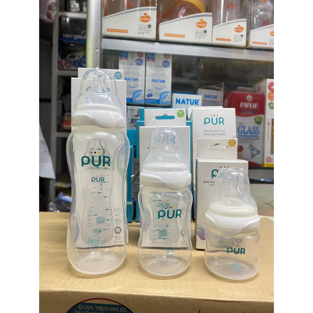 BÌNH SỮA CỔ NHỎ PUR COMFORT 60ML, 120ML , 250ML