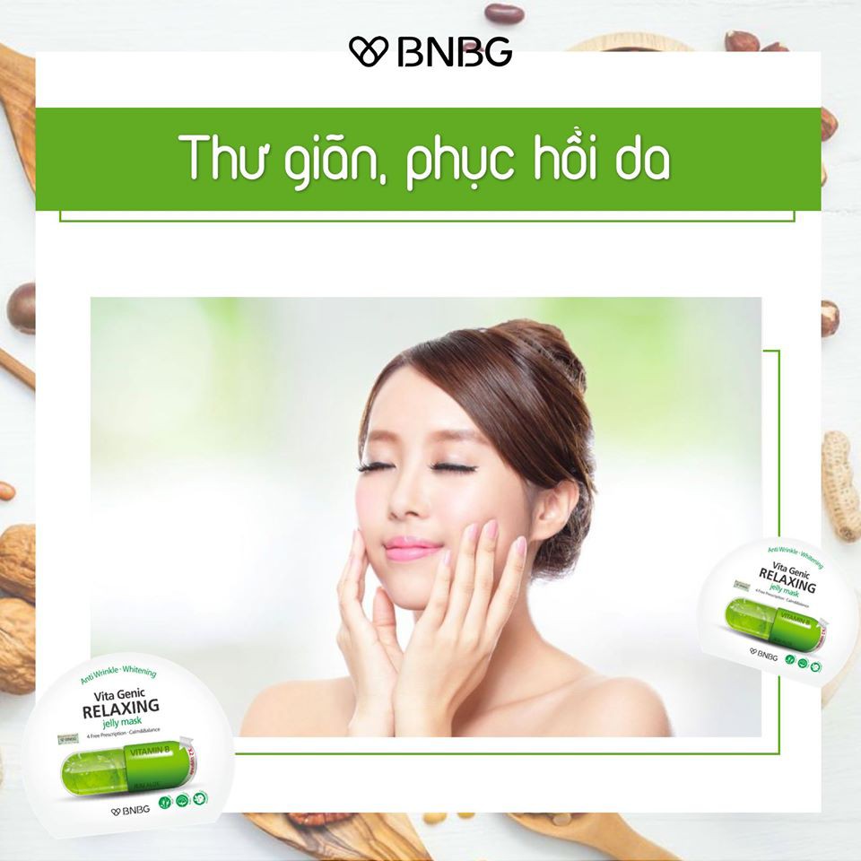 Mặt nạ dưỡng ẩm giúp thư giãn &amp; phục hồi làn da mệt mỏi BNBG Vita Genic Relaxing Jelly Mask (Vitamin B) 30ml