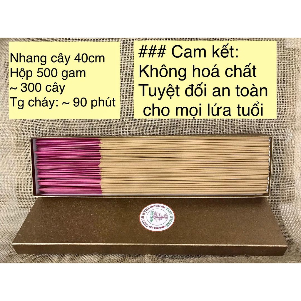 NHANG CÂY TRẦM HƯƠNG TÀI LỘC 30CM 40CM HỘP LỚN 250G VÀ 500G- MÙI THƠM DỊU NGỌT, THOẢNG XA, CHUẨN TRẦM HƯƠNG- TANU STORE