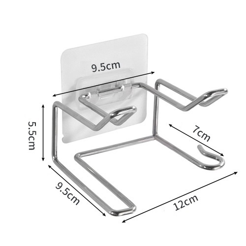 Giá treo Máy sấy tóc khung Inox đế trong Latimax dán tường nhà tắm tiện lợi bền đẹp