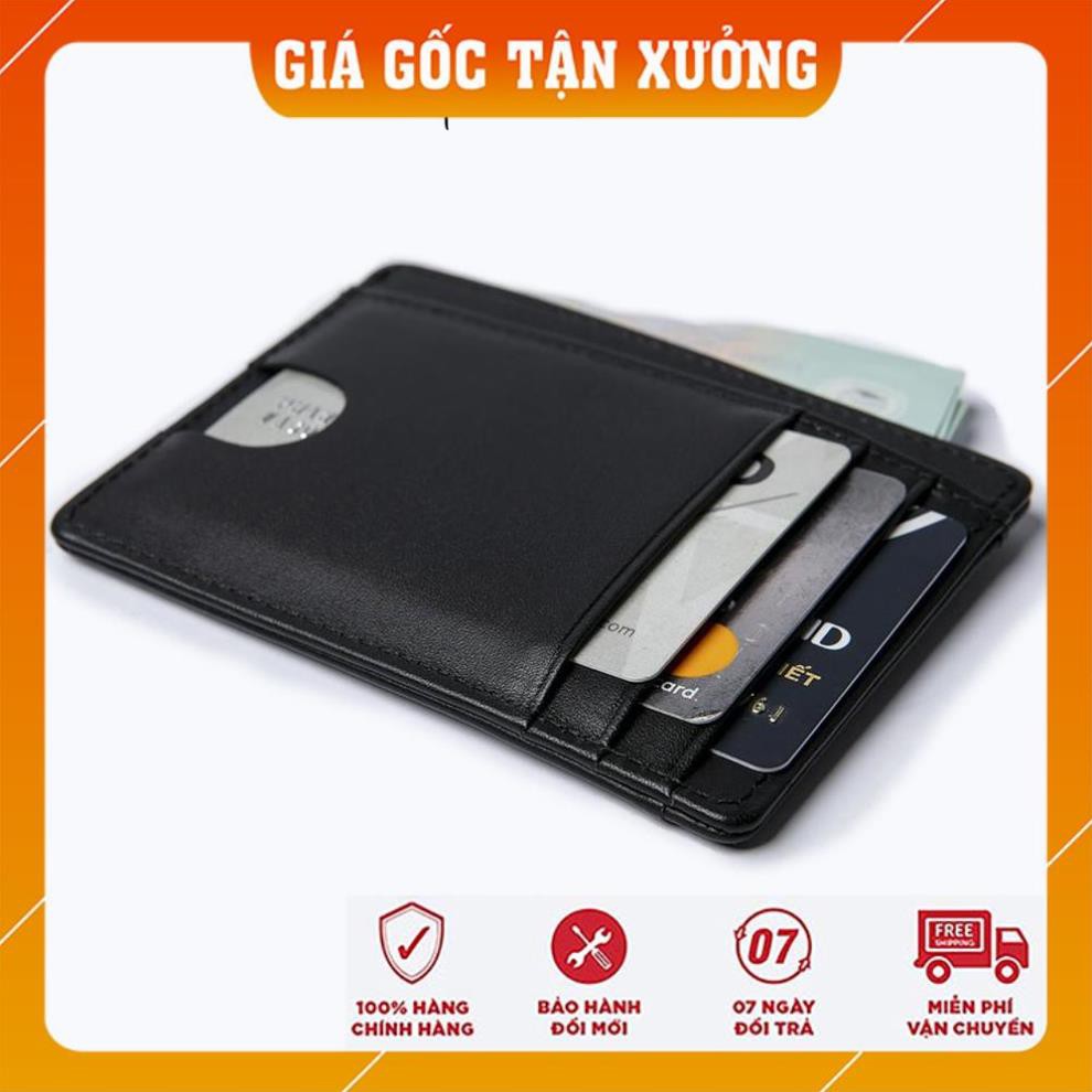 [DA THẬT CAO CẤP] Ví namecard/Ví da bò thật siêu mỏng chống trộm RFID thông minh nhỏ gọn tinh tế Rainbow RBULW 001