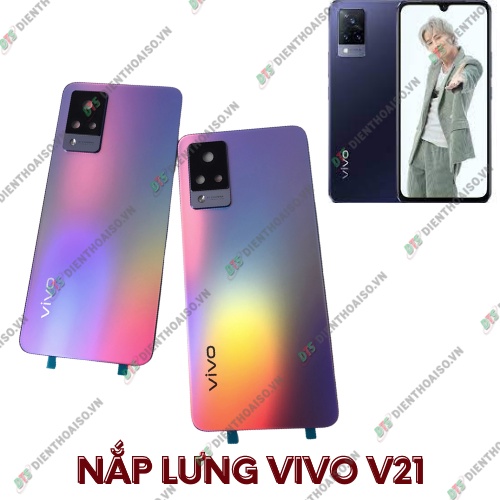 Nắp lưng vivo v21 hồng tím