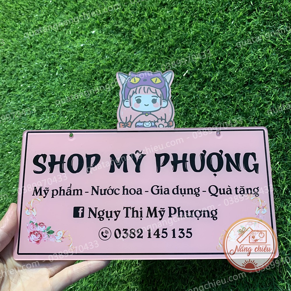 Bảng hiệu shop giá rẻ_ Bảng treo cửa hàng , cửa tiệm, treo shop_ Free thiết kế