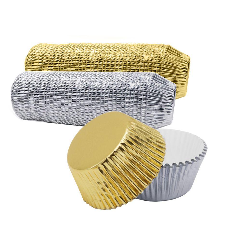 Set 1 / 100 Cốc Lá Nhôm Làm Bánh Cupcake Trang Trí Cho Nhà Bếp
