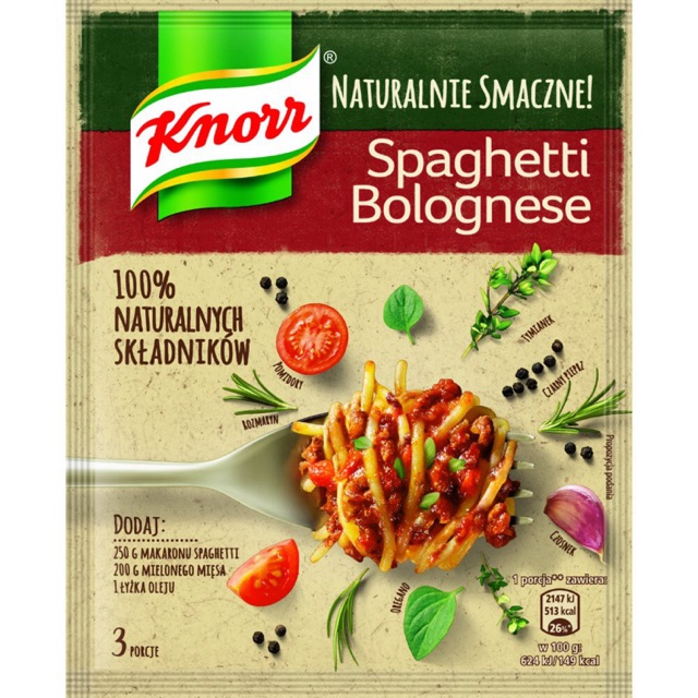 Gia Vị Sốt Mì Ý Knorr Spaghetti Bolognese Không Đường 38g