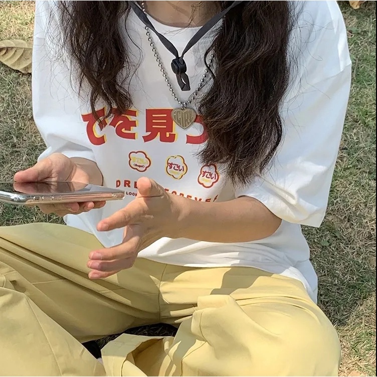 NRVP Áo Thun 100% Cotton Dáng Rộng Thời Trang Hàn Quốc Cho Nữ