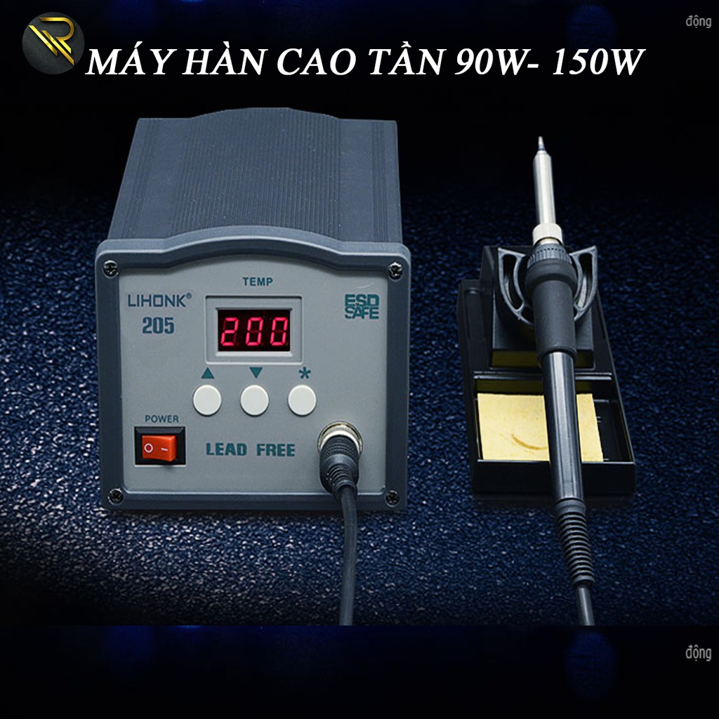 Trạm hàn cao tần nhiệt độ không đổi Lihongke 203H \ 205H Bộ mỏ hàn điện 90W điều chỉnh nhiệt độ thông minh Bộ hàn điện