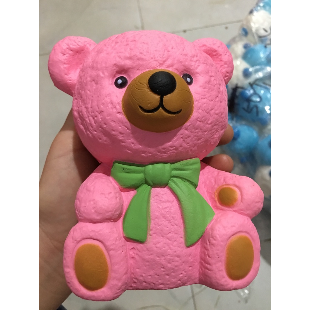 Squishy Lớn JUMBO Hình GẤU MISA HỒNG Đồ Chơi Xốp Giảm Stress Hình mềm mịn dễ Thương đàn hồi Cho Bé