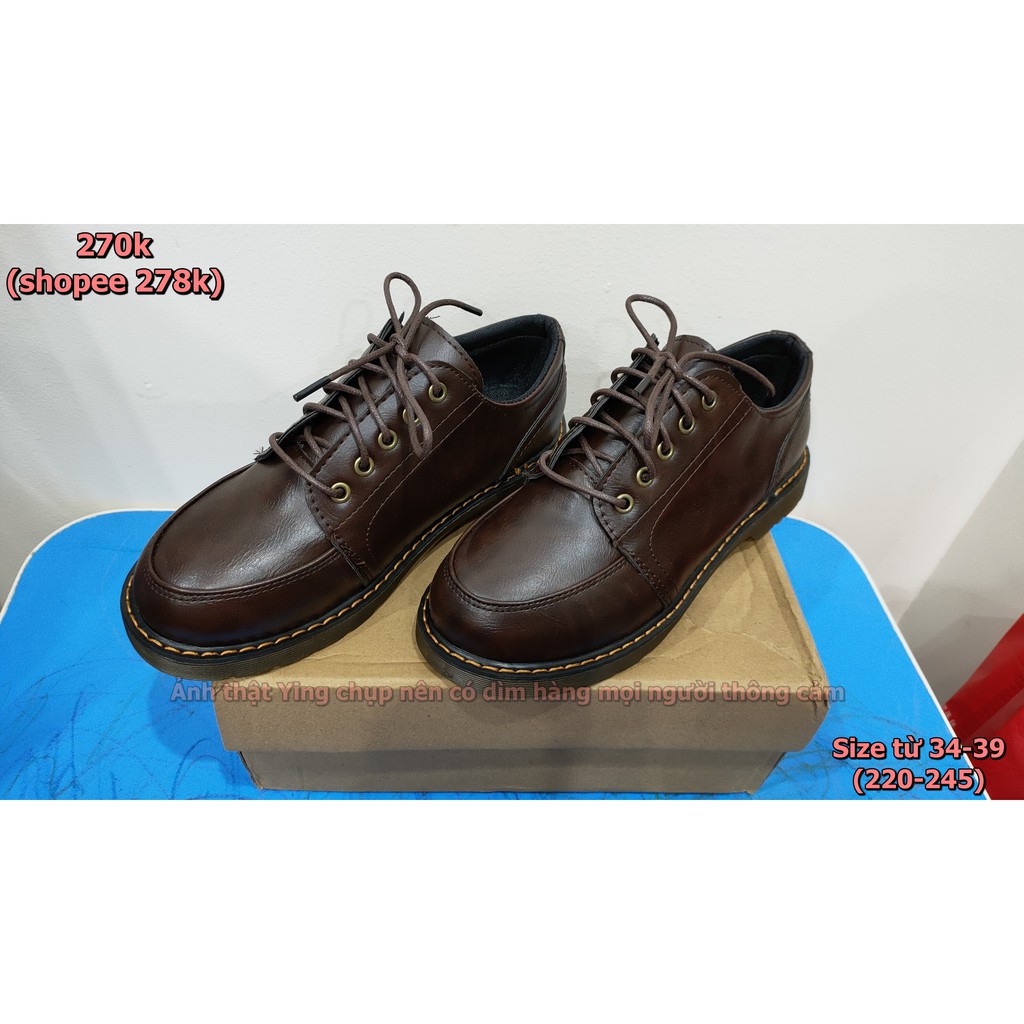 [ORDER- KHÔNG CÓ SẴN] Giày dáng nữ sinh hai màu nâu và đen, đủ size 35-39 | BigBuy360 - bigbuy360.vn