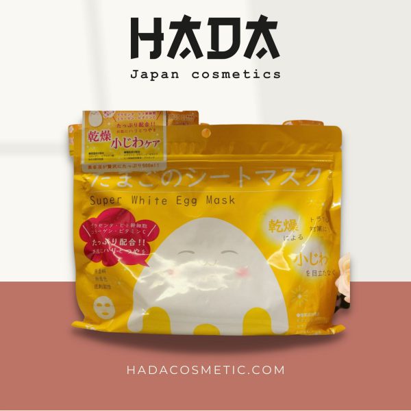 Mặt nạ trứng dưỡng trắng Super White Egg Mask Nhật Bản (36 miếng) - HADACOSMETIC