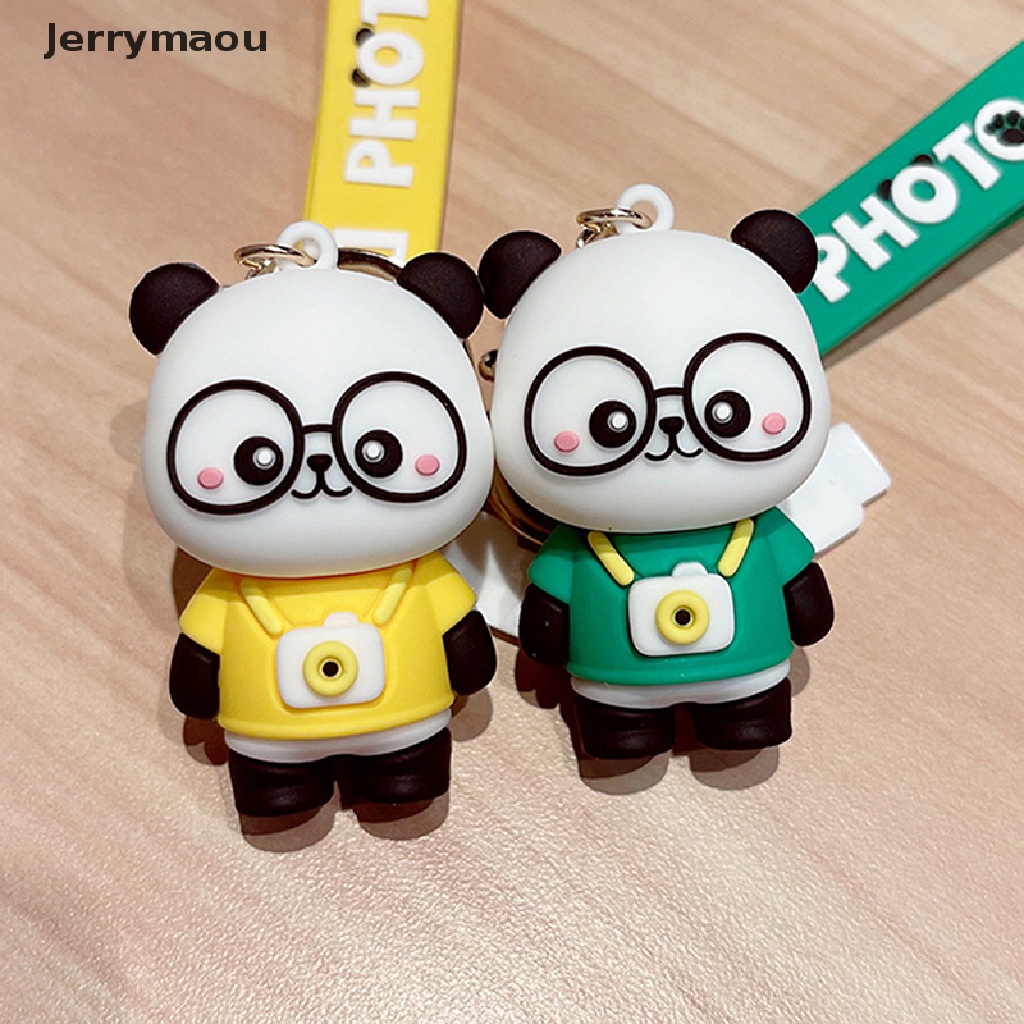 Móc Khóa Hình Gấu Trúc 3D Dễ Thương