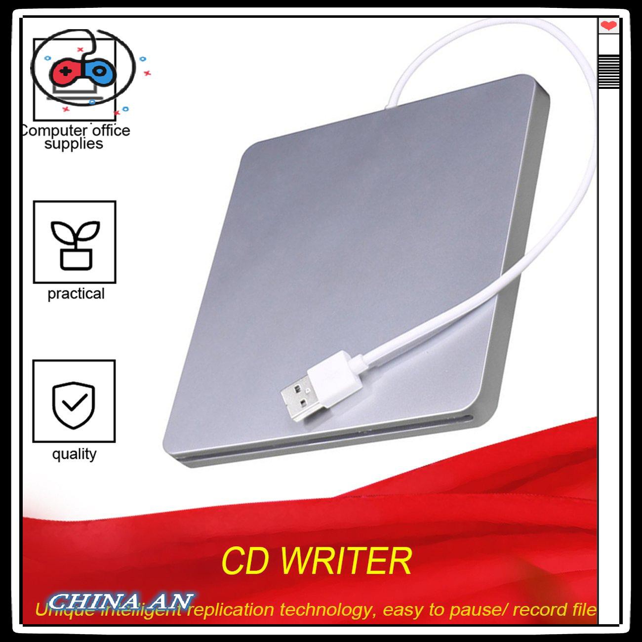 ⚡Hot sản phẩm/USB Mobile External Slot DVD CD RW Drive Burner Super Slim for Mac book