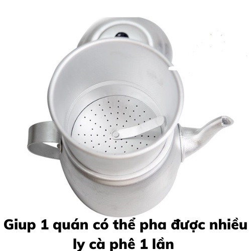 Phin cafe pha cà phê nhôm loại to cỡ lớn đẹp 1 lạng và 2 lạng dùng gia đình hoặc bán quán - Dụng Cụ Pha Chế Đà Nẵng