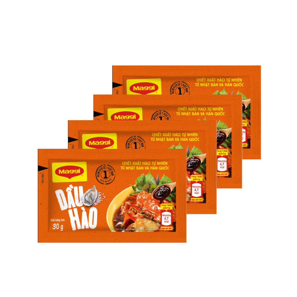 Mẫu Thử 4 Gói Dầu Hào Maggi