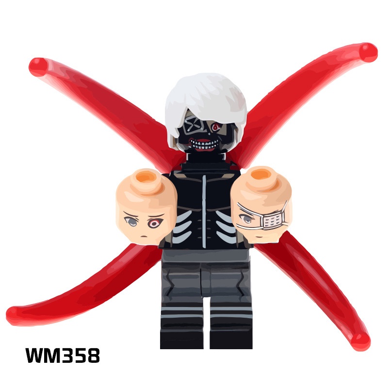 Đồ chơi xếp hình lắp ghép lego mô hình nhân vật minifigures trong anime Tokyo Ghoul ngạ quỷ Kaneki Ken Rize WM358