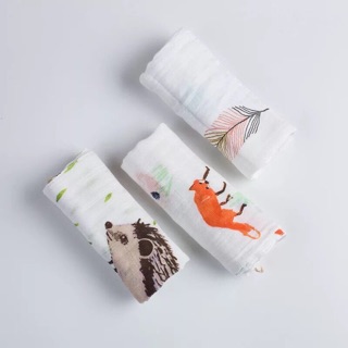 set 3 khăn sữa sợi tre Muslin tree