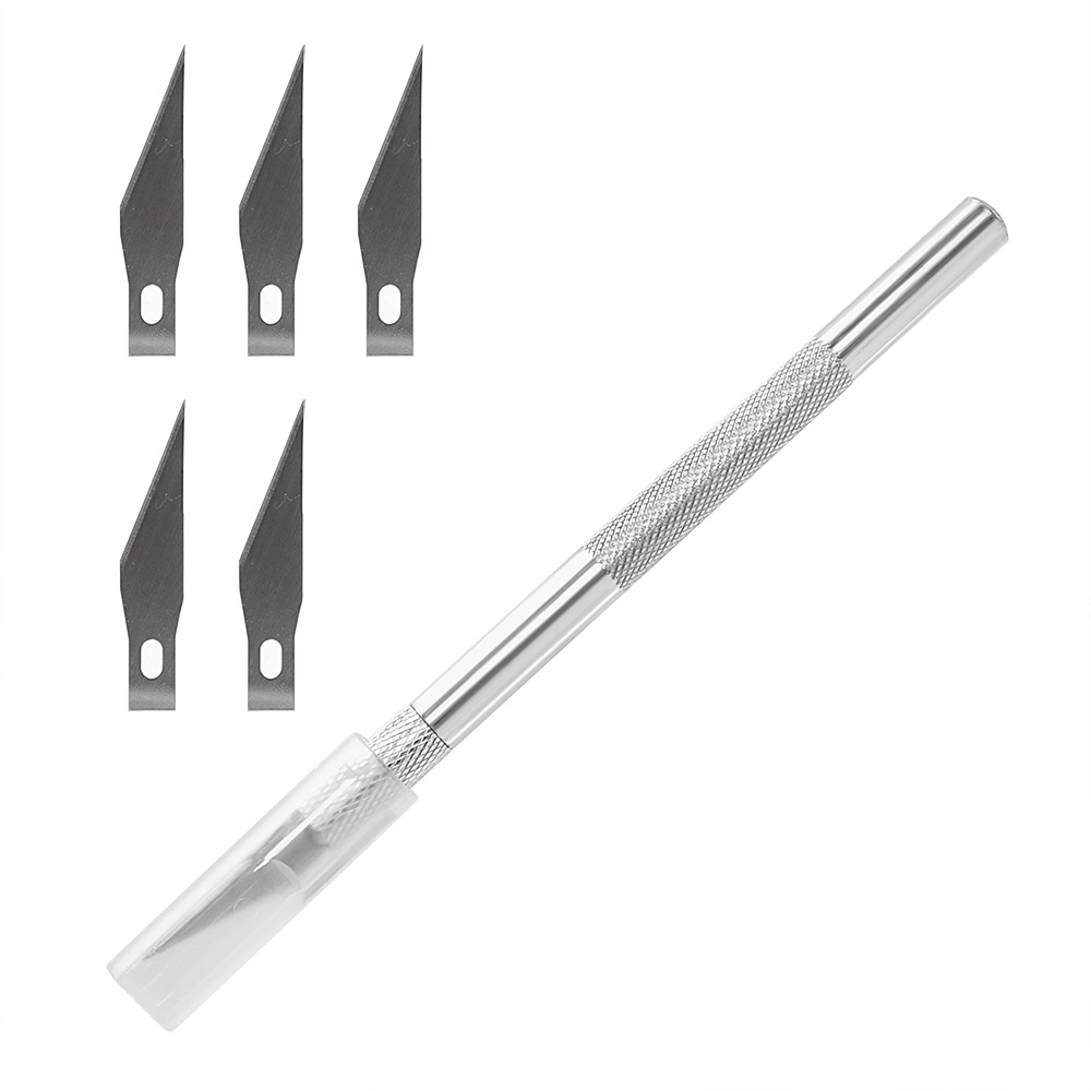 Bộ dao chạm trổ điêu khắc bằng hợp kim nhôm kèm 6 lưỡi dao tiện lợi