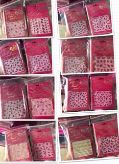 Sticker Dán móng tay bìa đỏ