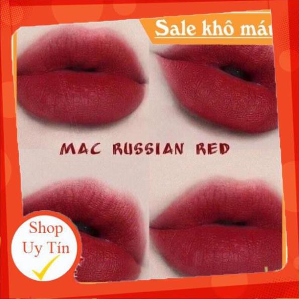 XẢ HÀNG 12-12 Hàng cao cấp [FREESHIP] Son MAC Son MAC Russian Red 612 matte lipstick rouge à lèvres