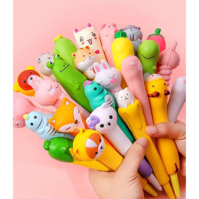 Bút Squishy dẻo hình thú cute nhiều mẫu xinh xinh (20 mẫu)