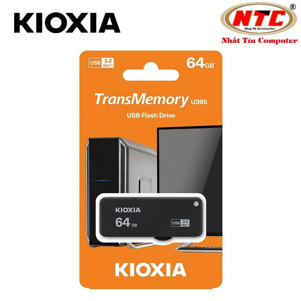 USB 3.2 Gen 1 Kioxia TransMemory U365 64GB 150Mb/s (Đen) | BigBuy360 - bigbuy360.vn