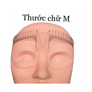 thước chữ M đo, tạo dáng lông mày