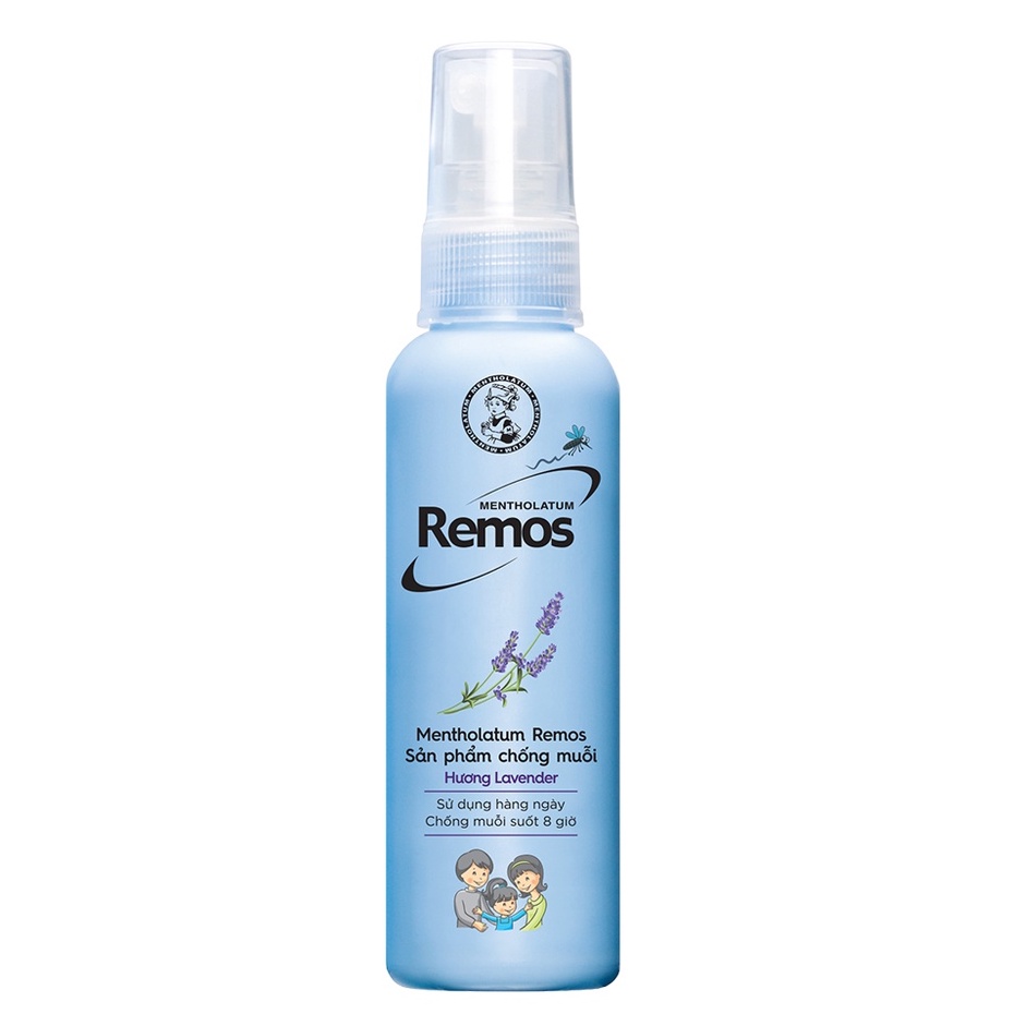 Xịt Chống Muỗi Hương Hoa Oải Hương Remos Lavender 60ml, 150ml