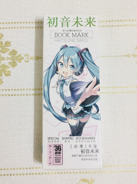 Bộ 36 ảnh bookmark hatsune miku, đánh dấu trang anime miku