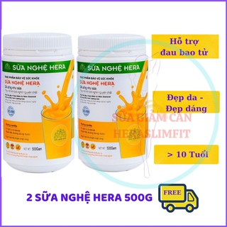 Sữa Nghệ HERA SN04 Đẹp Dáng -  Đẹp Da - Hỗ Trợ Đau Dạ Dày - Tốt Cho Mẹ Sau Sinh [CHÍNH HÃNG](02 HỘP 500GRAM)