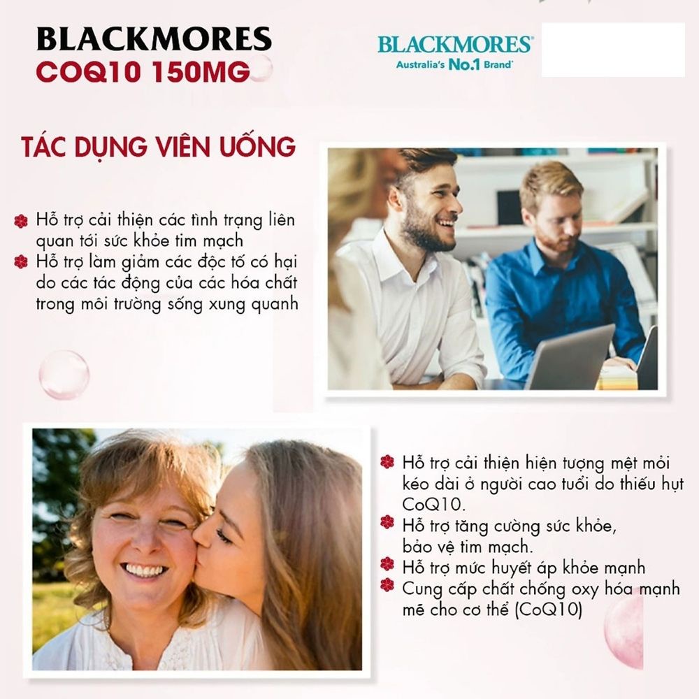 VIÊN UỐNG Coq10 150mg và 300mg BLACKMORES BỔ TIM MẠCH của ÚC 30 VIÊN