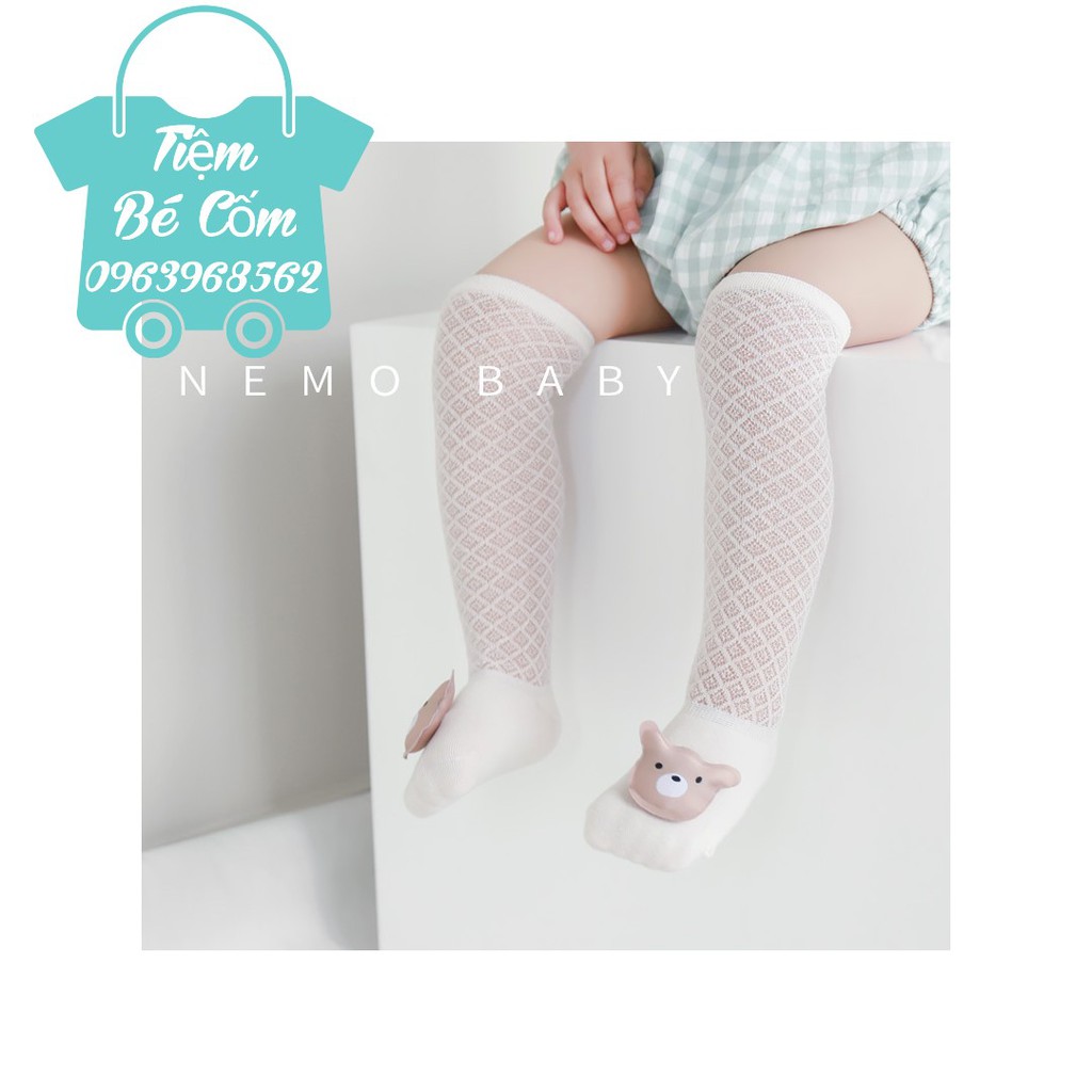 TẤT Nemo baby cao cấp phong cách Hàn Quốc - 01 đôi Tất đùi lưới hình thú - Tiệm Bé Cốm