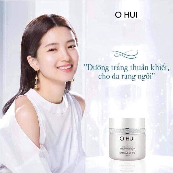 Kem dưỡng trắng da mờ nám Ohui Extreme White Cream 50ml tách set