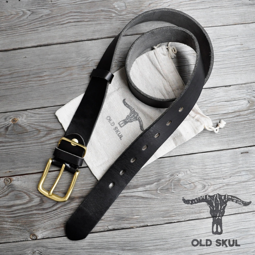 Dây Thắt Lưng Da Nam Old Skul bản 38mm khóa đồng thau DL1049BR